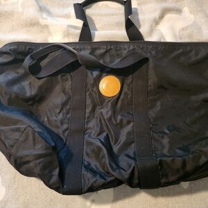 Dunhill Black Duffel Bag with Brown Accent